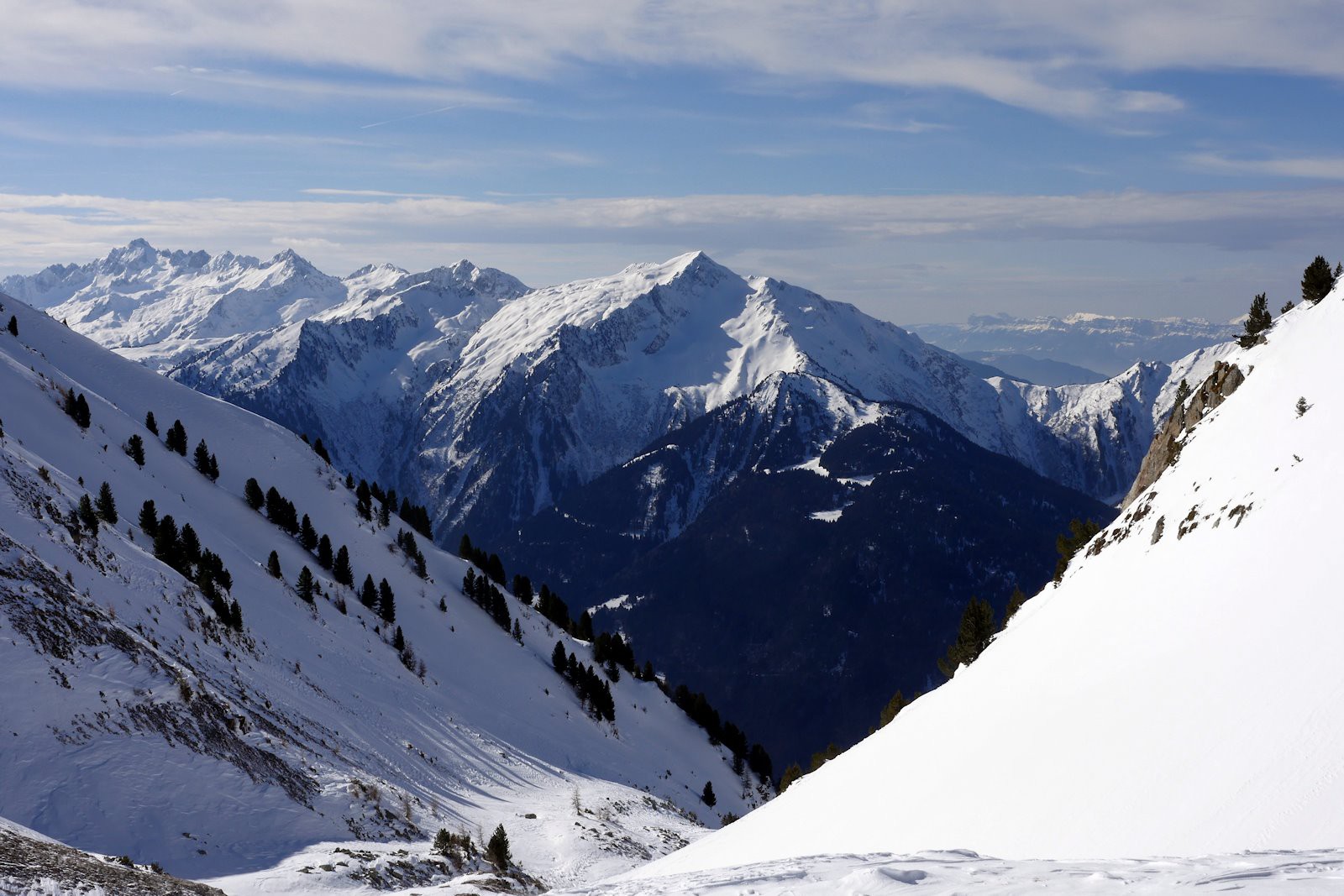 Du Col des Evettes, vue sur les sommets de Lauzière.