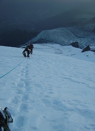 Montée sur l'arête : Belle ambiance