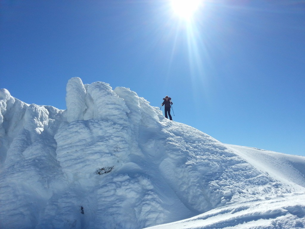 Montée au Monte Renoso : neige plaquée 