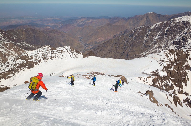 Descente de l'arête N du Toubkal