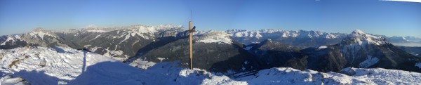 Panorama : Panorama au Charmant Som : du mont Blanc à Chamechaude...
