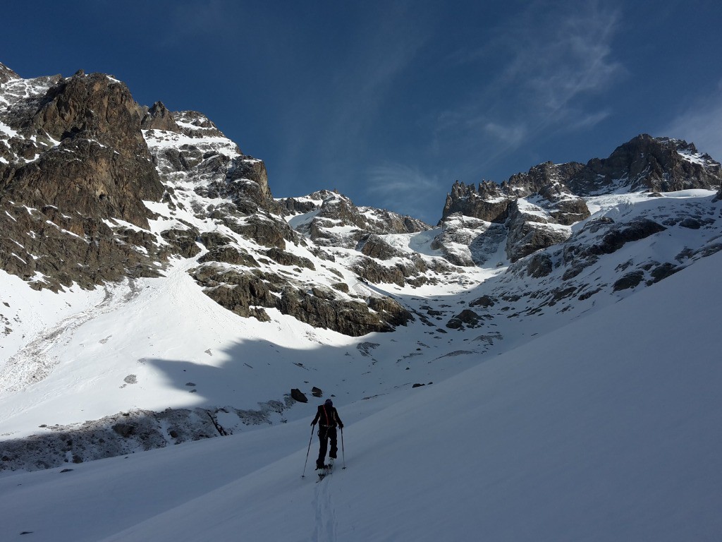 Au-dessus du refuge Temple Ecrins