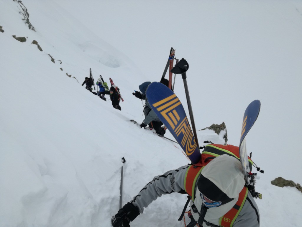 On quitte l'arête après 45 minutes à jouer les équilibristes