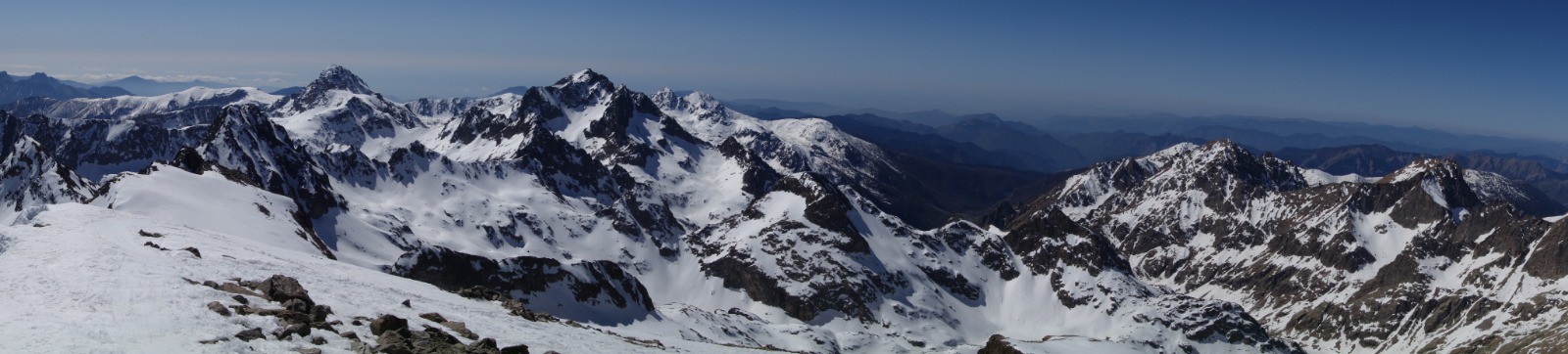 Panorama vers le Sud depuis le Mont Clapier