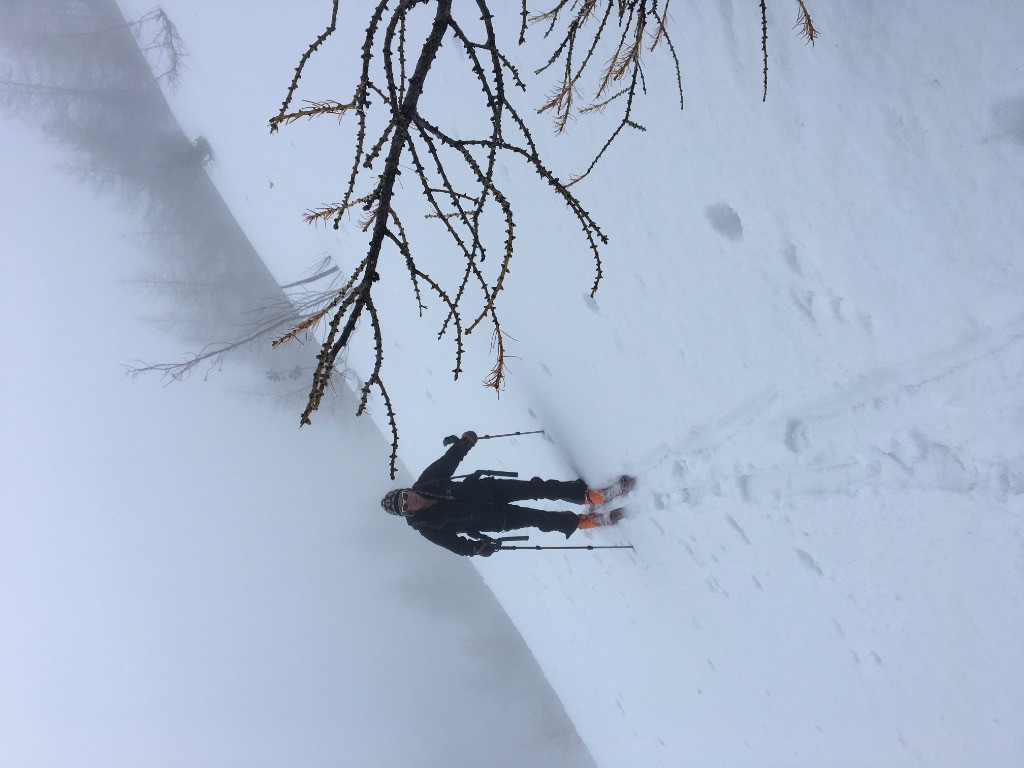 Sous la petite tura en plein brouillard 