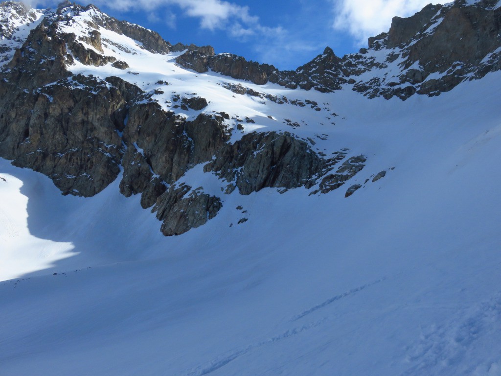 pente terminale vue du glacier des Aupillous