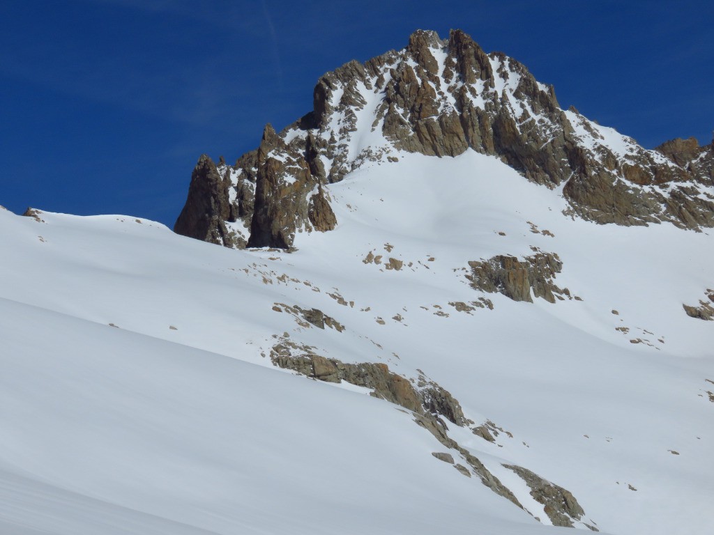 cime du montagnon (au cas où quelqu'un voudrait connaître l'état - rochers émergents bas du couloir