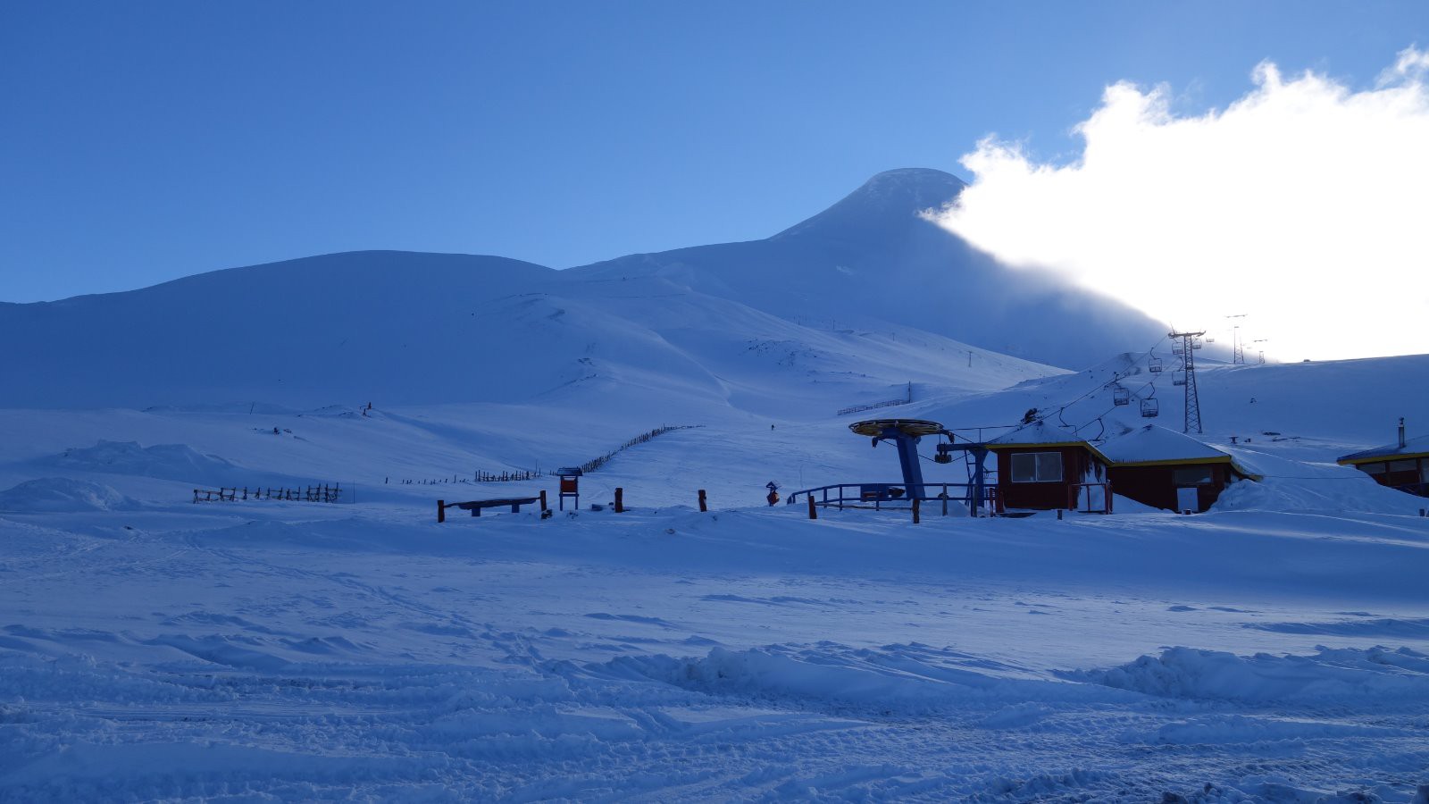 Le volcan au départ de la station de ski