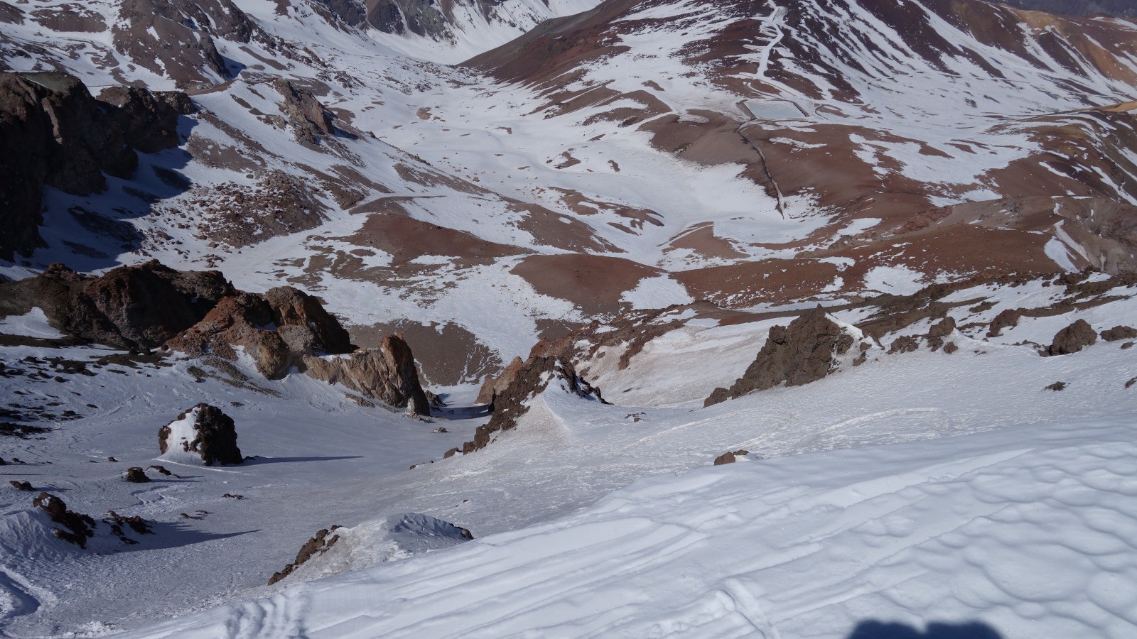 La face Sud skiée en 2013 déneigée sur le bas