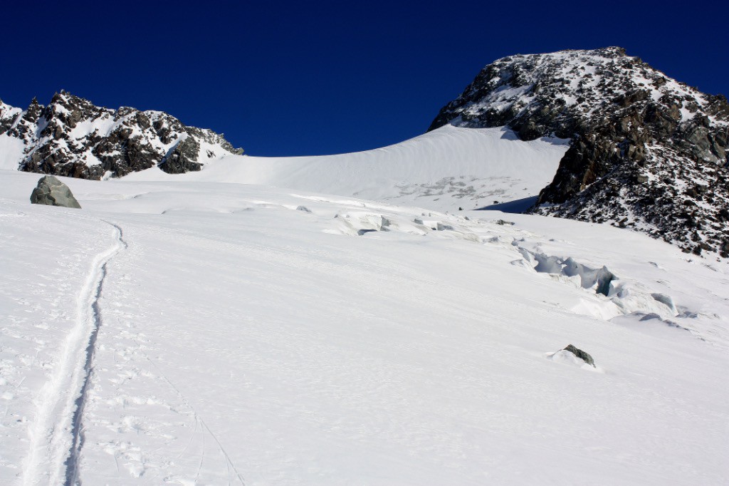 Glacier de Chavière, Col en vu