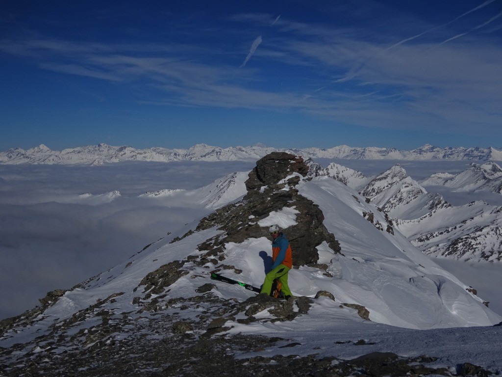 Sommet ! Vue sur le Mont Blanc :)