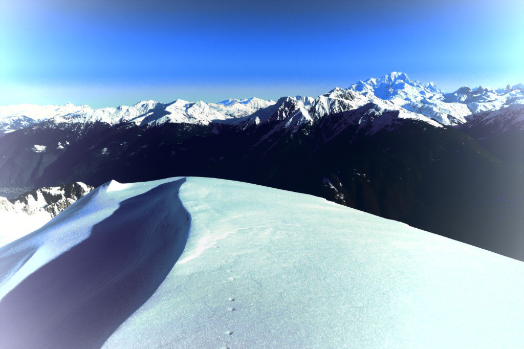 Du sommet vue sur le Mont Blanc