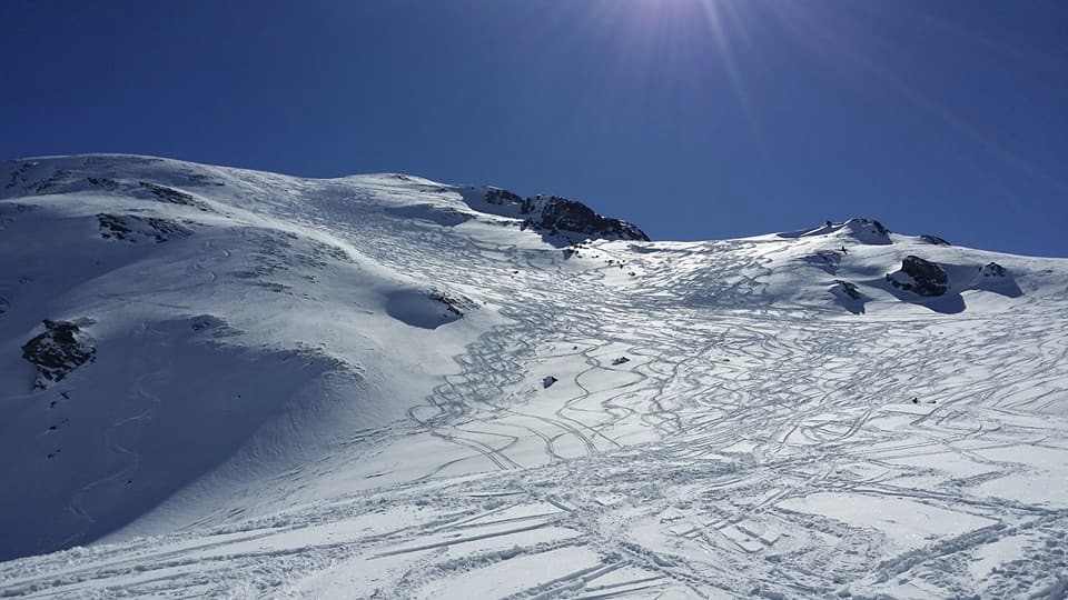 en direction du pic traversier...bcp de monde!