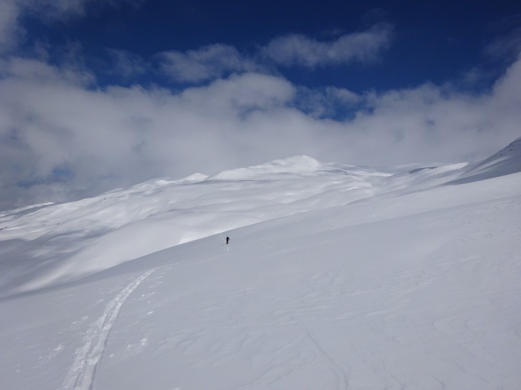 on est pas embêté par la foule dans la combe de l'aiguille Noire