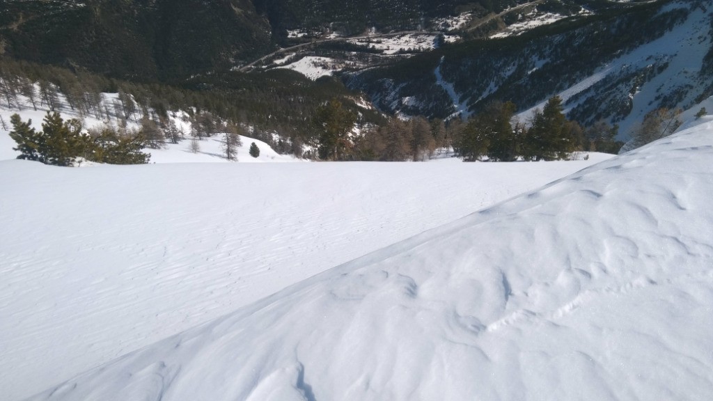 Partie haute du Ravin du Bois Brûlé - Vue sur Terre Rouge.