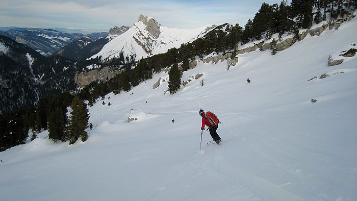 Lances : Descente sur fond de Lances de Malissard, trop bon!