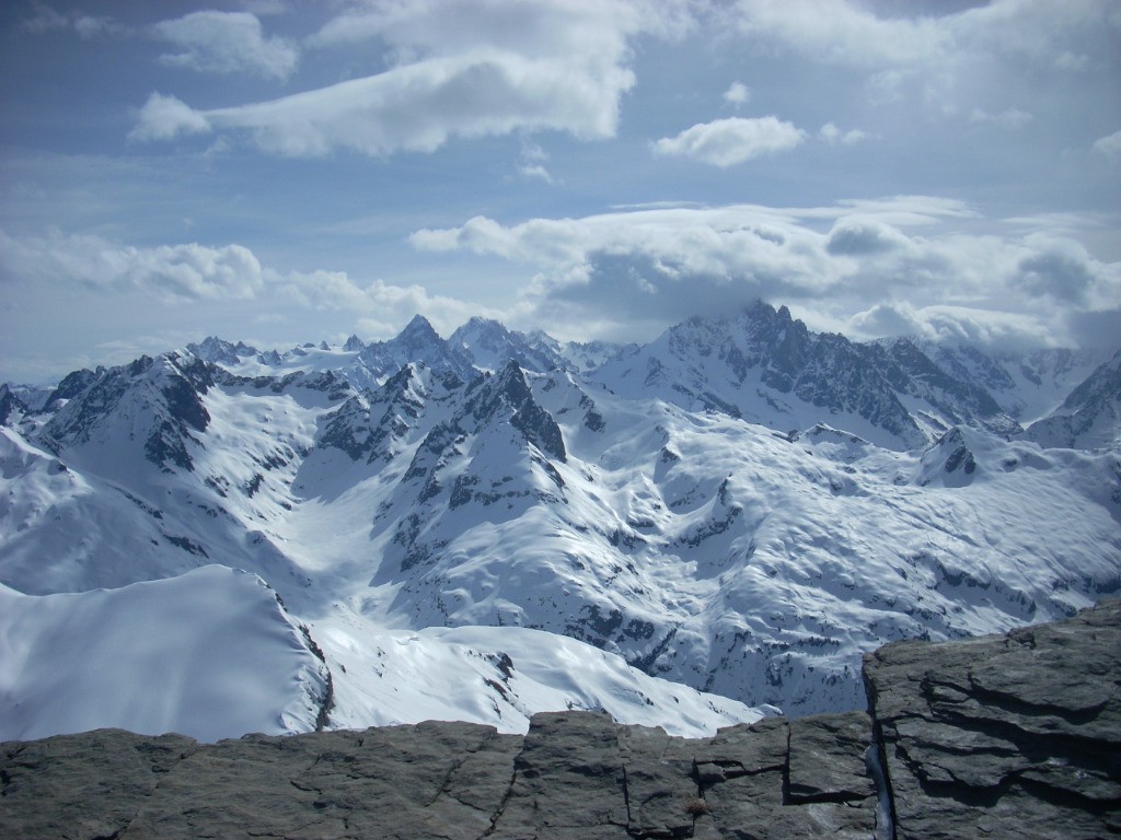 Massif du Mont-Blanc vu de l'antécime