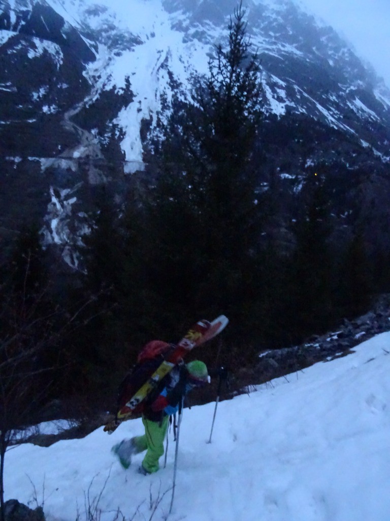 Neige pourrie = progression lente... 