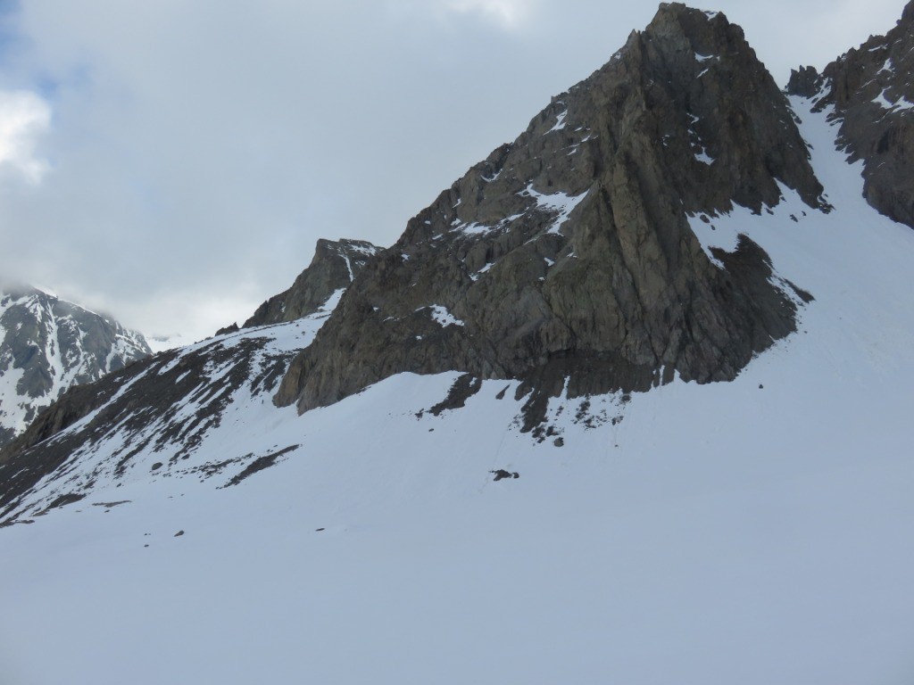 Brèche de la Momie à Dte et raidillon à G