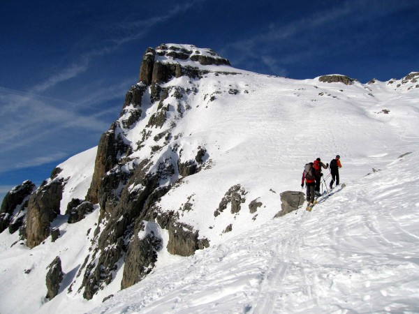 Aiguille de Varan : L'aiguille de Varan depuis le sommet du couloir