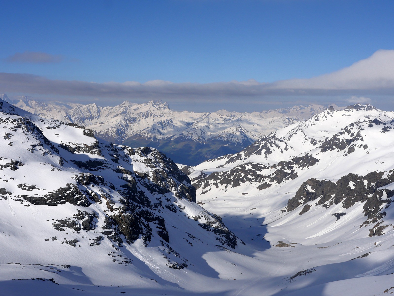 Glacier du Bouchet, vue vers l'ouest.