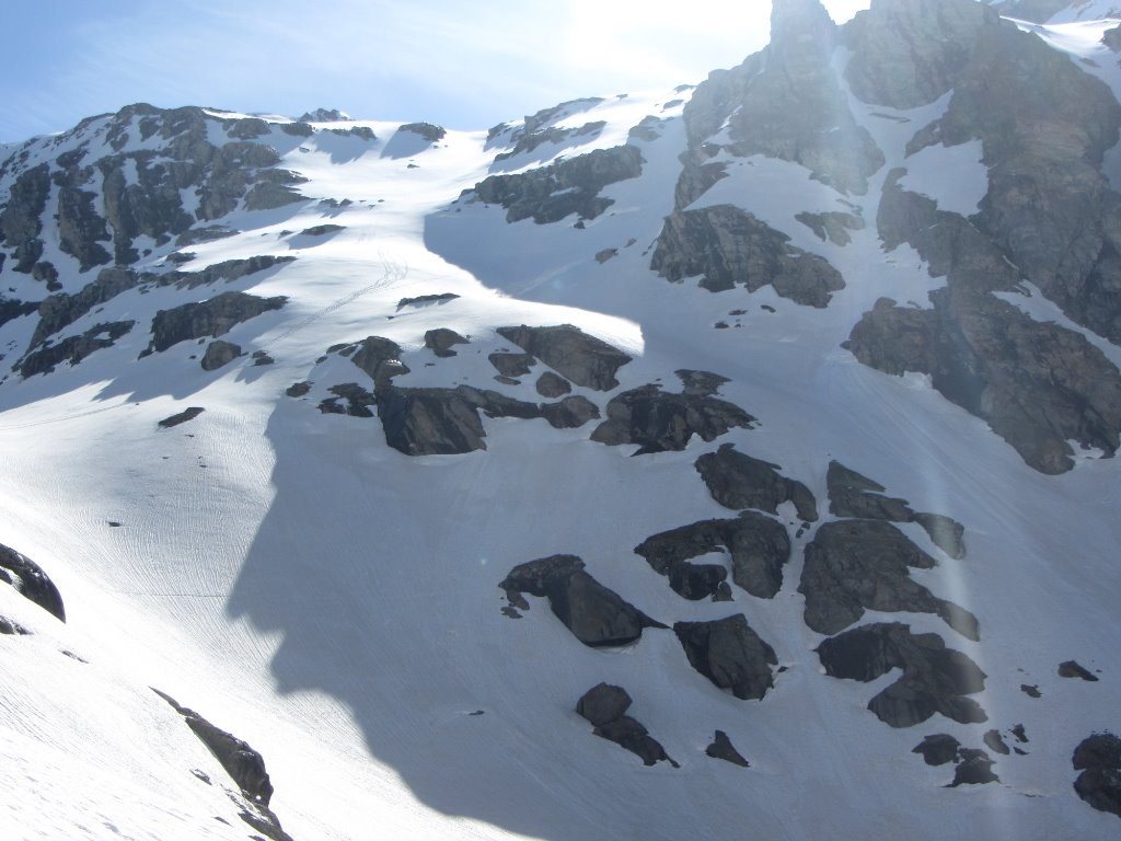 Couloir accédant au glacier Ferrand