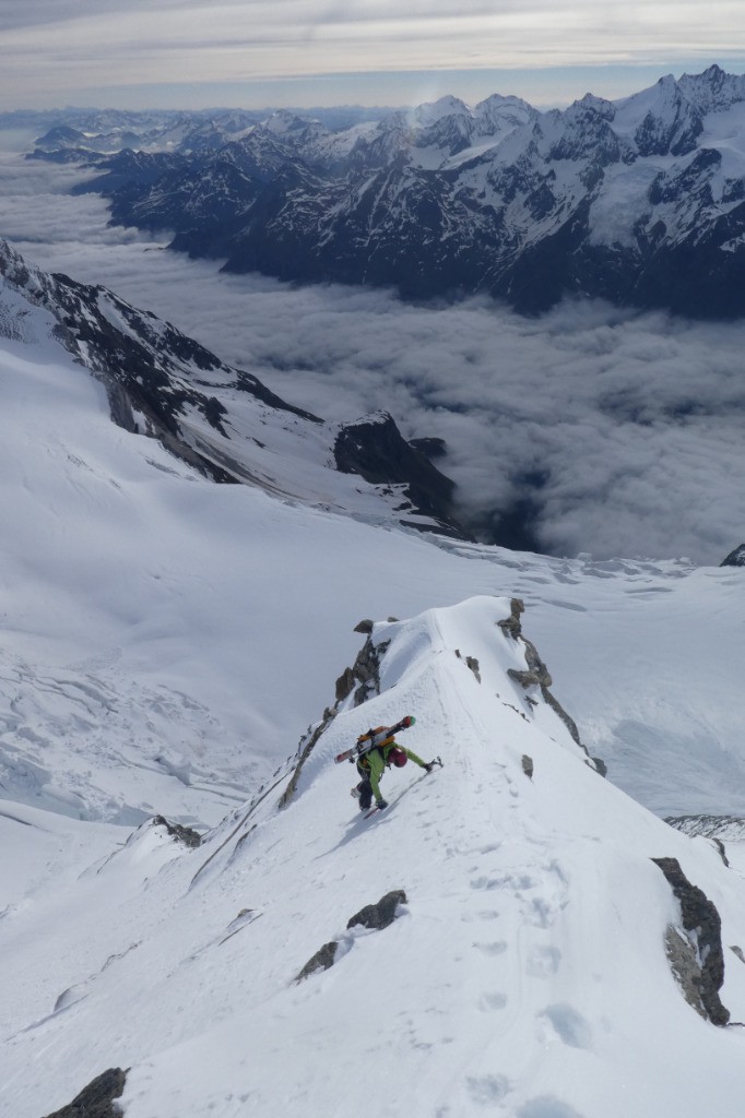 Arrivée sur l'éperon.