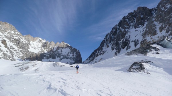 Col de la Grande Casse : sur le glacier, col en vue : c'est plat !!!