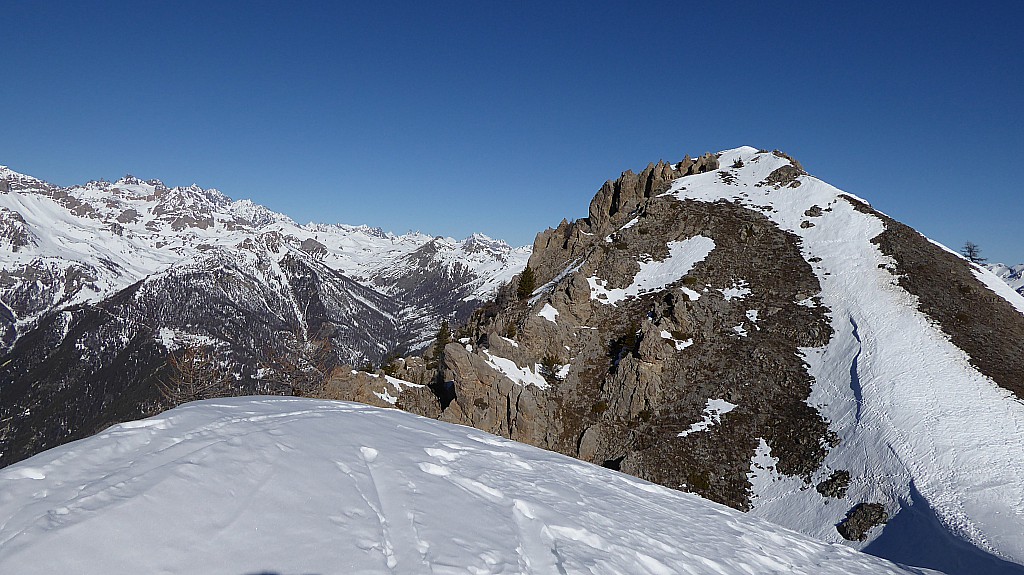 le sommet de Roche Motte et sa "langue de neige" !
