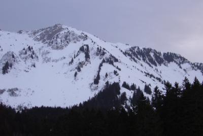 #1 Grand para W : Le couloir descendu, démarre sous la tete rocheuse et au dessus d Grand para W : Le couloir descendu, démarre sous la tete rocheuse et au dessus d'un bombé avec quelques sapins.(caché)à gauche de l'éperon de montée en regardant la photo