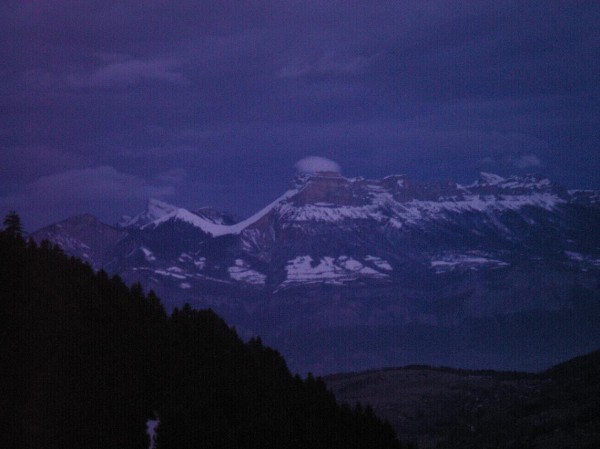 Dent de crolles : Joli chapeau sur la dent (a 8h)