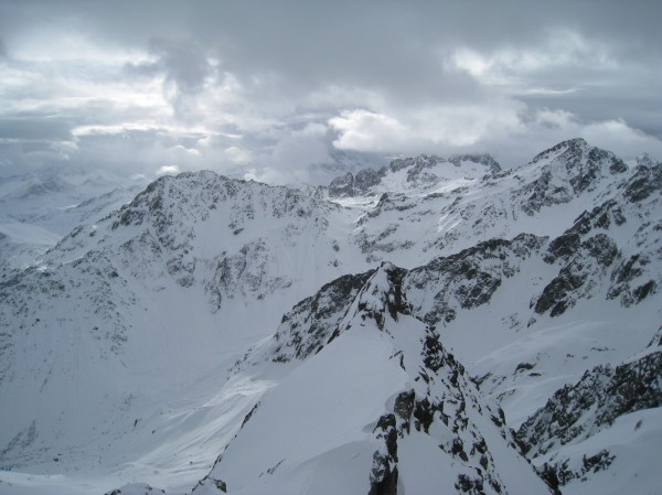 Plein sud : Sambuis, Aiguilles d' Argentière et Bec d'Arguille.