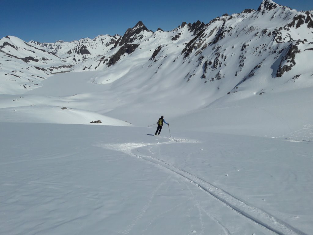 ski relax sur glacier grand large