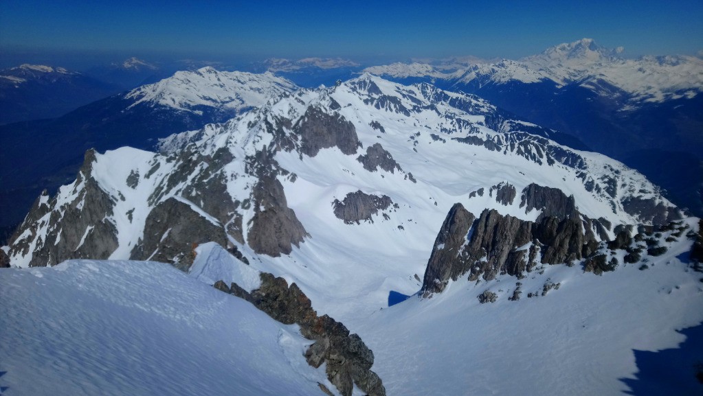 Mont Blanc, Rognolet, Grand Arc, depuis le grand pic de la lauzière