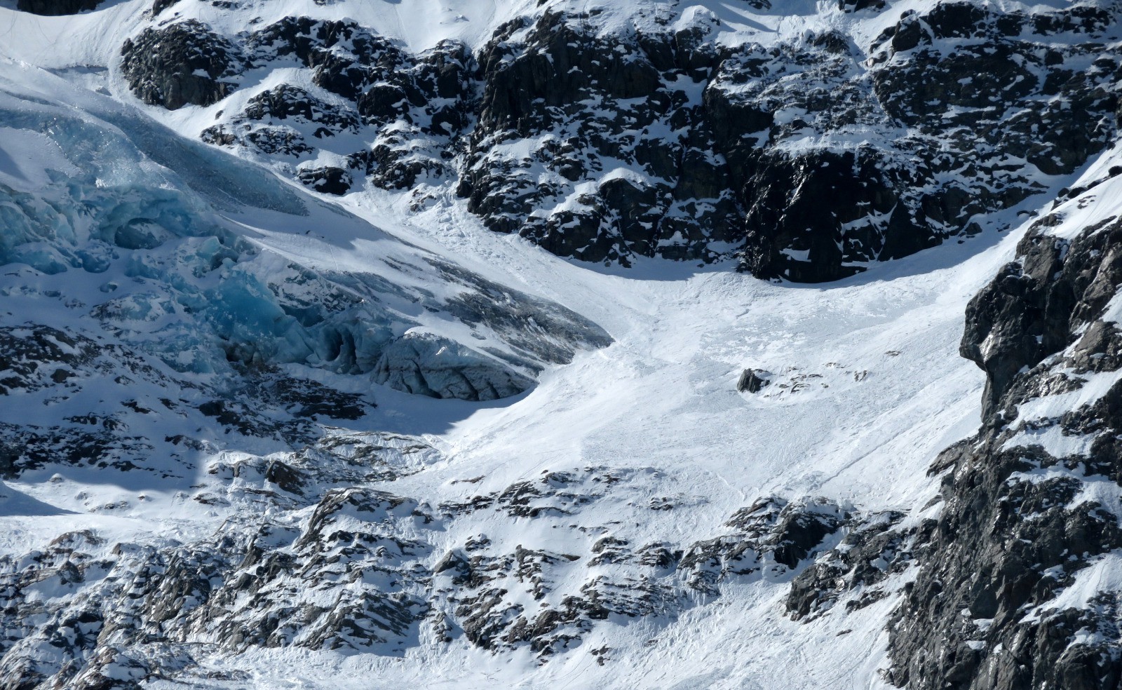 Glacier du Casset au zoom.