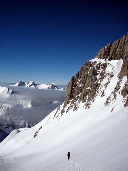 Combe des Nants : Le massif du Bargy depuis le haut de la combe