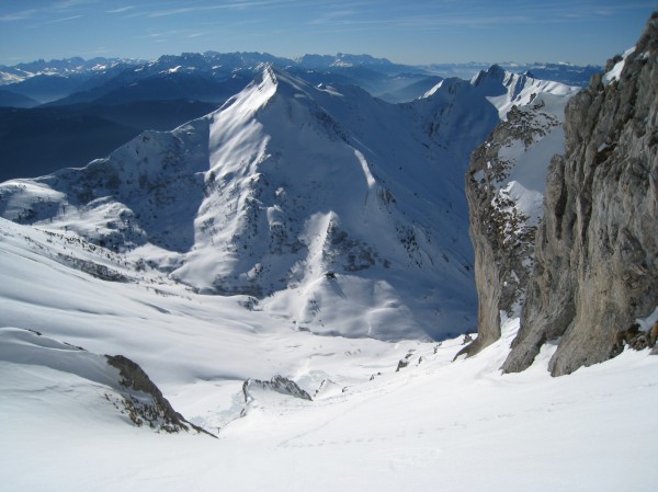Sympa : Arces et Arlicots depuis les barres supérieures du Pécloz.