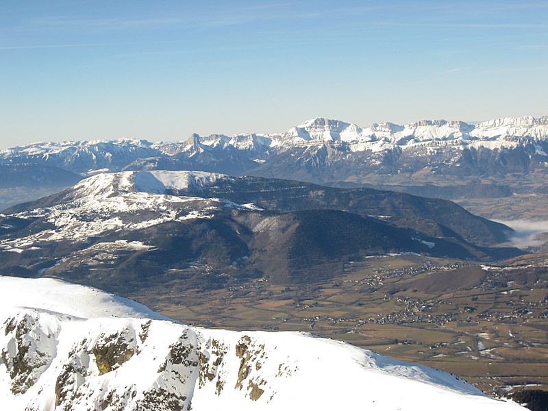 Matheysine : Matheysine, Vercors et Mont Aiguilles, vus du sommet.