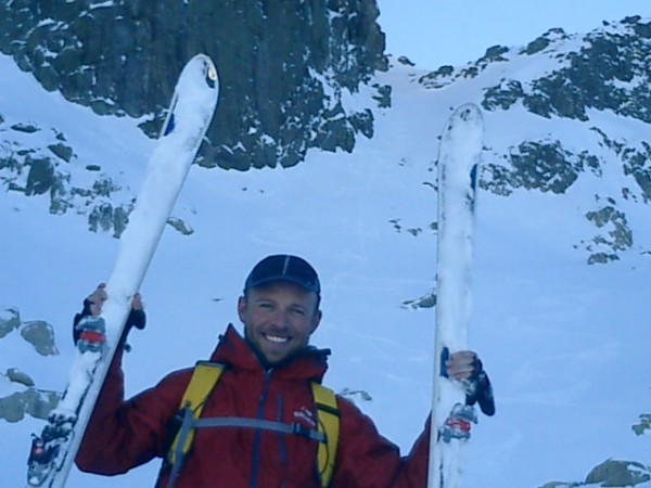 couloir : jean chri devant le couloir nord du ritondu