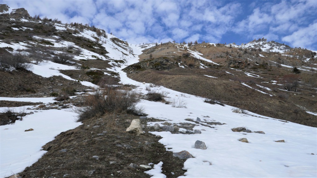 Col de Tronchet - Goulotte Sud entre 2400 m et 2000 m