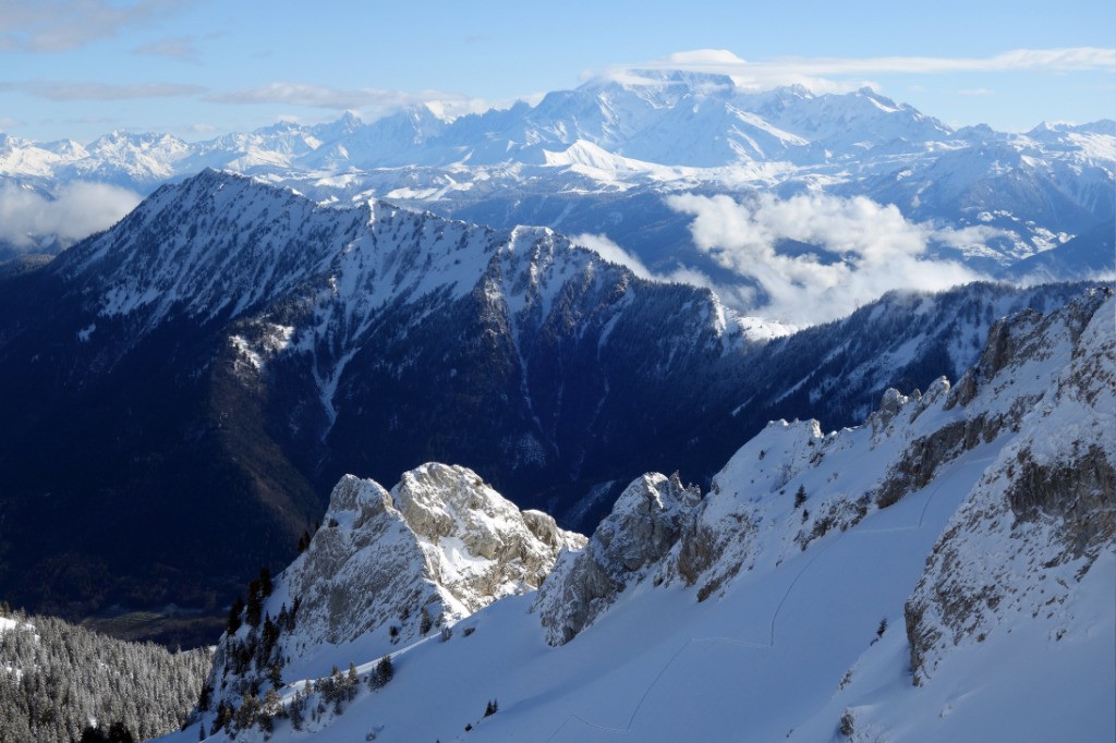Bouchasse, Dent de Cons et Mont Blanc