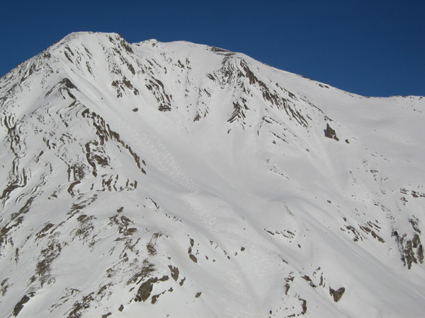Aiguille d'argentière, face S : Vue de la Roche du Vallon