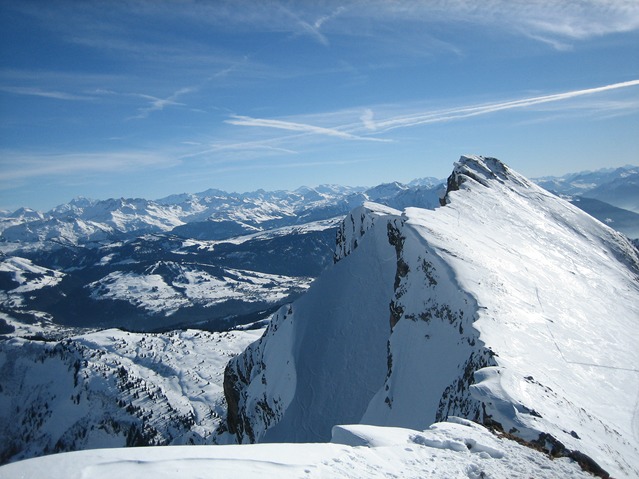 Rampe Chauchefoin : Le très impressionnant départ de la rampe Chauchefoin à Blonnière. Belles traces de descente !
