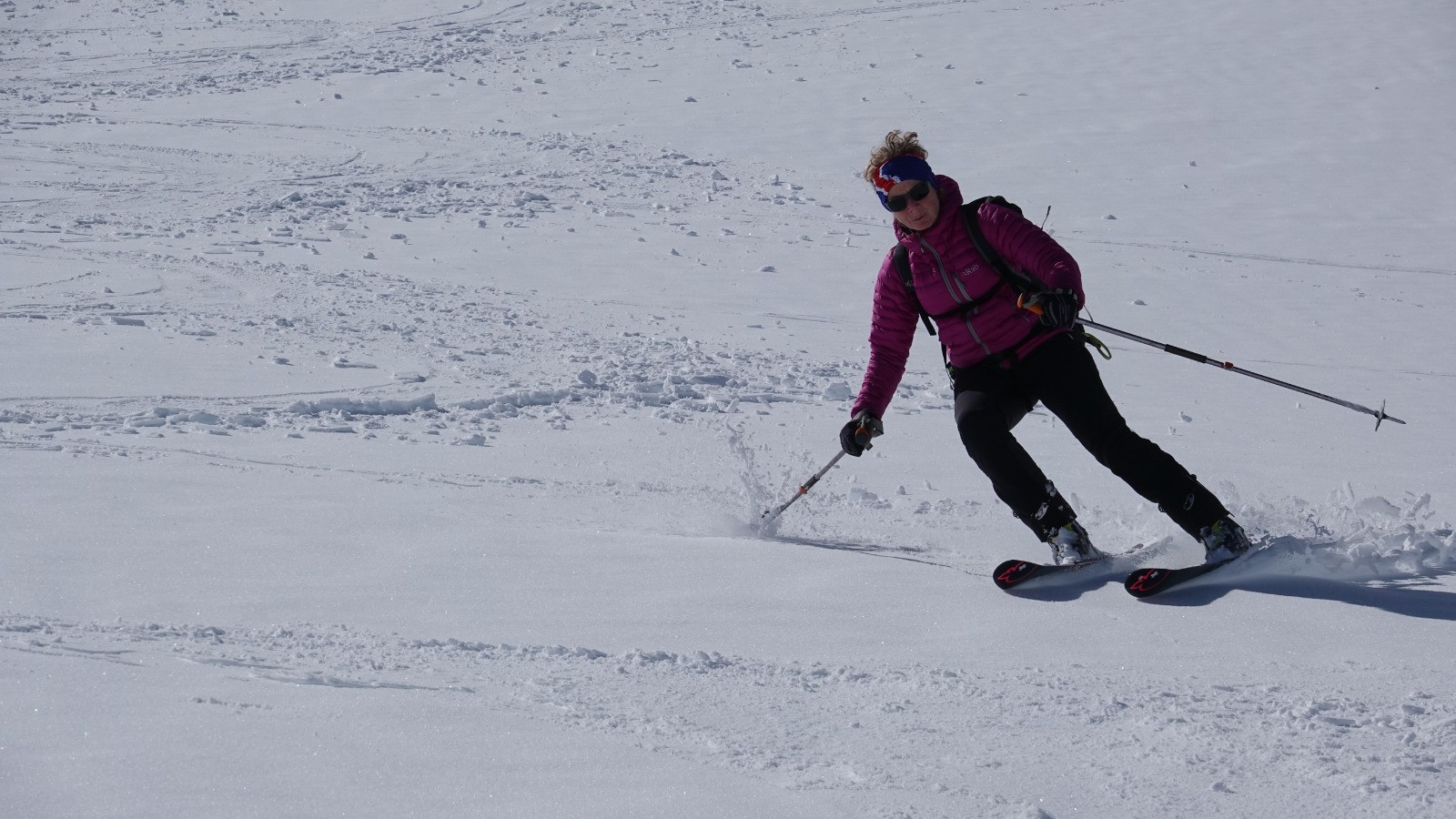 Valérie et le plaisir de rechausser les skis