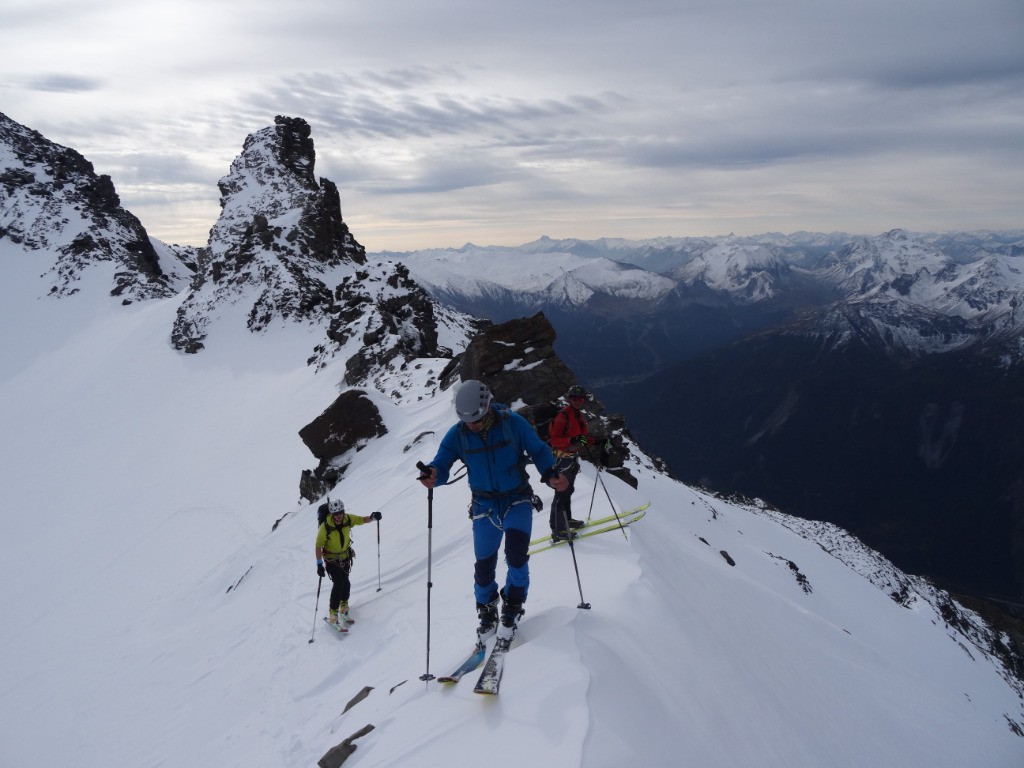 arrivée à l'arrête menant à la pointe Rénod
