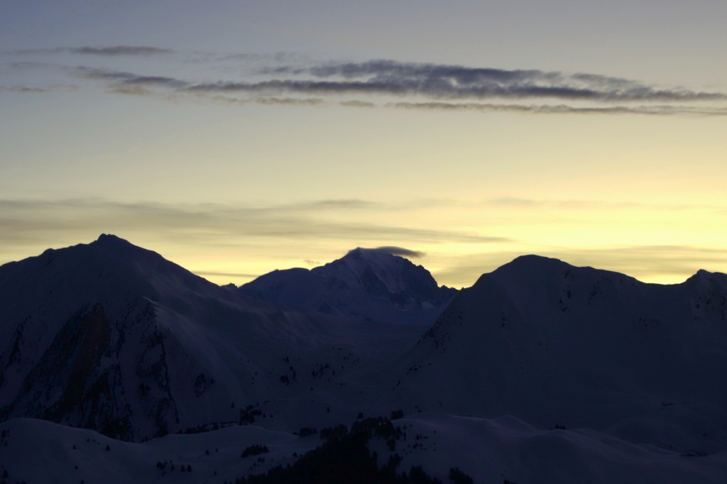 Le Mt Blanc au fond.