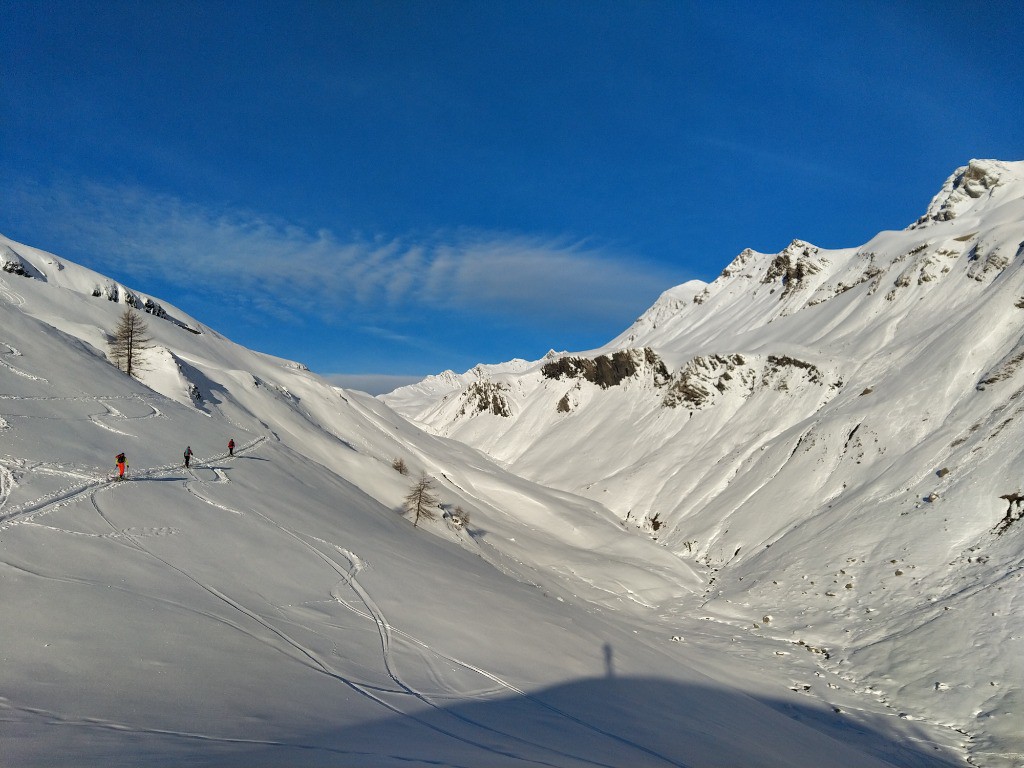 attaque de la montée face Nord-Est - 