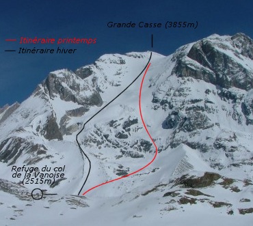 Du Refuge du Col de la Vanoise, au sommet de la Grande Casse