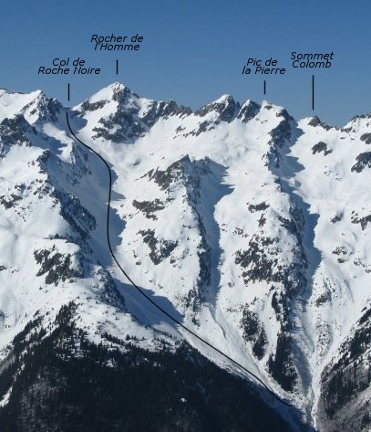 Col de Roche Noire, Versant Est