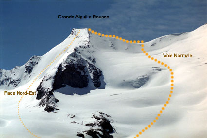 Itinéraires ski Gde Aille Rousse: voie normale et face NE [www.prariond.fr]